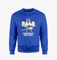 Thumbnail for Diamond DA40 - Diamond wings. Bright things. design on blue sweatshirt