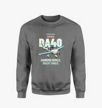 Thumbnail for Diamond DA40 - Diamond wings. Bright things. design on gray sweatshirt