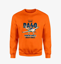 Thumbnail for Diamond DA40 - Diamond wings. Bright things. design on orange sweatshirt