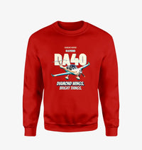 Thumbnail for Diamond DA40 - Diamond wings. Bright things. design on red sweatshirt