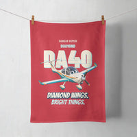 Thumbnail for Diamond DA40 - Diamond wings. Bright things. design on red towel