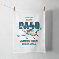 Thumbnail for Diamond DA40 - Diamond wings. Bright things. design on white towel