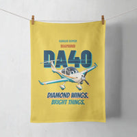 Thumbnail for Diamond DA40 - Diamond wings. Bright things. design on yellow towel
