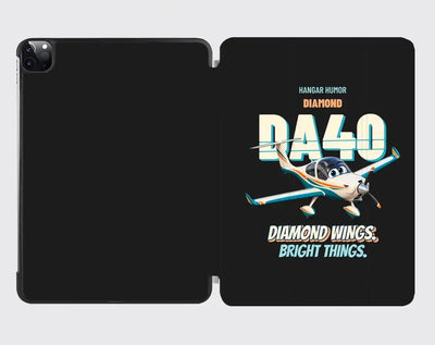 Diamond DA40 - Diamond wings. Bright things. design on black ipad tablet case