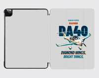 Thumbnail for Diamond DA40 - Diamond wings. Bright things. design on light gray ipad tablet case