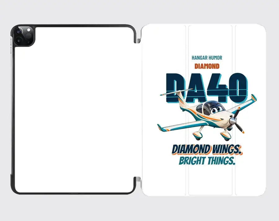 Diamond DA40 - Diamond wings. Bright things. design on white ipad tablet case