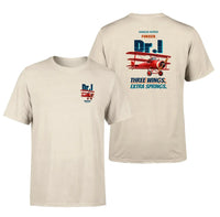 Thumbnail for Fokker Dr.I - Three wings. Extra springs. - Double-Side T-Shirt design on beige double side t shirt
