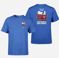 Thumbnail for Fokker Dr.I - Three wings. Extra springs. - Double-Side T-Shirt design on blue double side t shirt