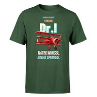 Thumbnail for Fokker Dr.I - Three wings. Extra springs. - Premium T-Shirt design on darkgreen premium t shirt