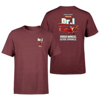 Thumbnail for Fokker Dr.I - Three wings. Extra springs. - Double-Side T-Shirt design on darkred double side t shirt