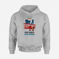 Thumbnail for Fokker Dr.I - Three wings. Extra springs. design on light gray hoodie single side