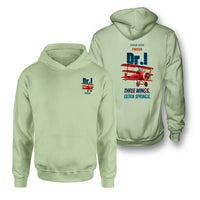 Thumbnail for Fokker Dr.I - Three wings. Extra springs. - Double-Side Hoodie design on light green double side hoodie