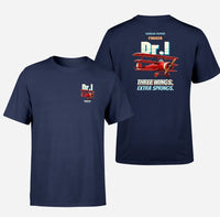 Thumbnail for Fokker Dr.I - Three wings. Extra springs. - Double-Side T-Shirt design on navyblue double side t shirt