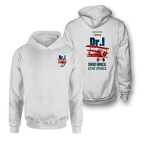 Thumbnail for Fokker Dr.I - Three wings. Extra springs. - Double-Side Hoodie design on white double side hoodie