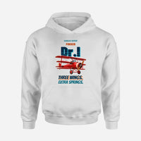 Thumbnail for Fokker Dr.I - Three wings. Extra springs. design on white hoodie single side