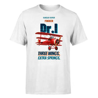 Thumbnail for Fokker Dr.I - Three wings. Extra springs. - Premium T-Shirt design on white premium t shirt
