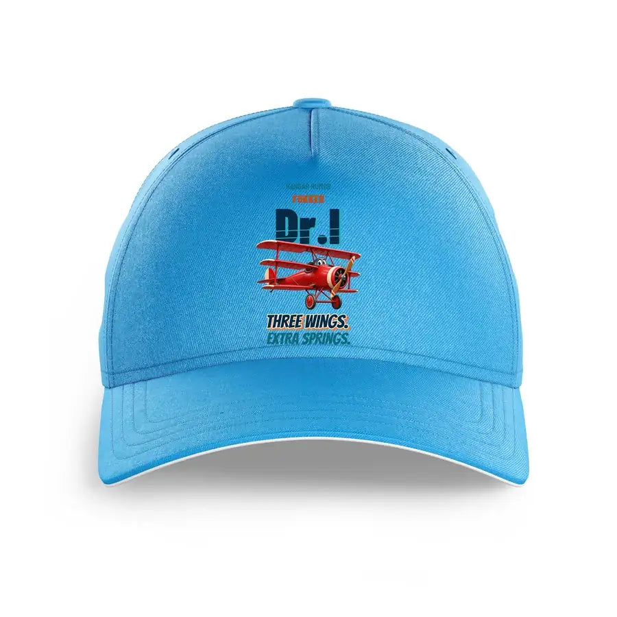 Fokker Dr.I - Three wings. Extra springs. design on light blue printed hat