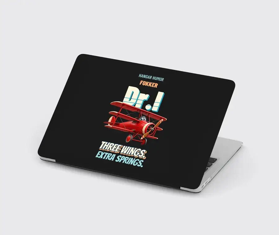 Fokker Dr.I - Three wings. Extra springs. design on black MacBook case