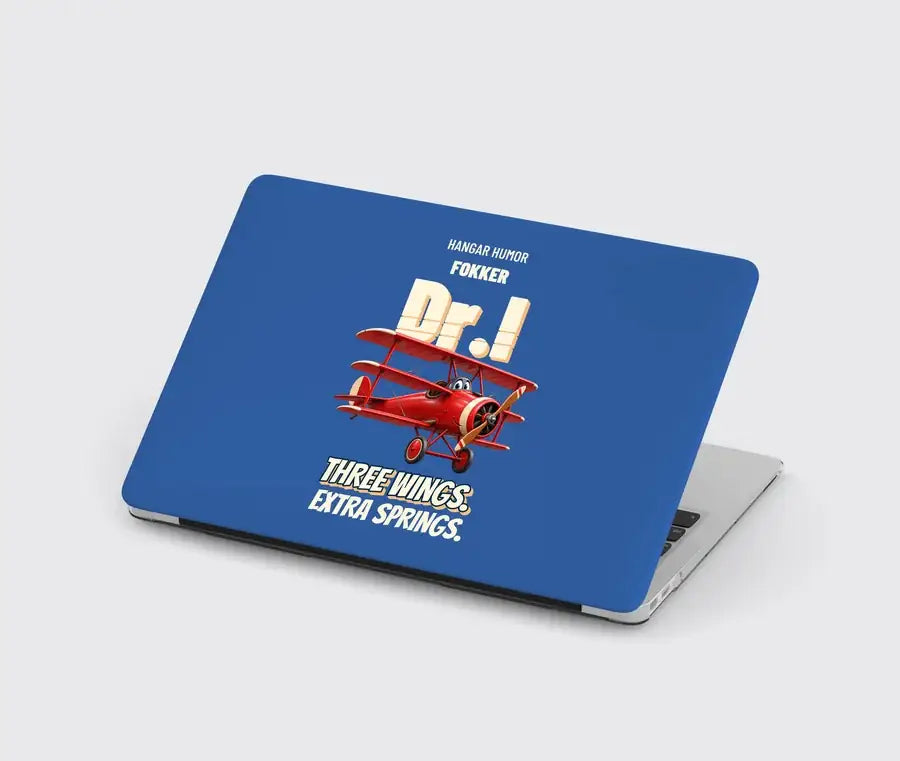 Fokker Dr.I - Three wings. Extra springs. design on blue MacBook case