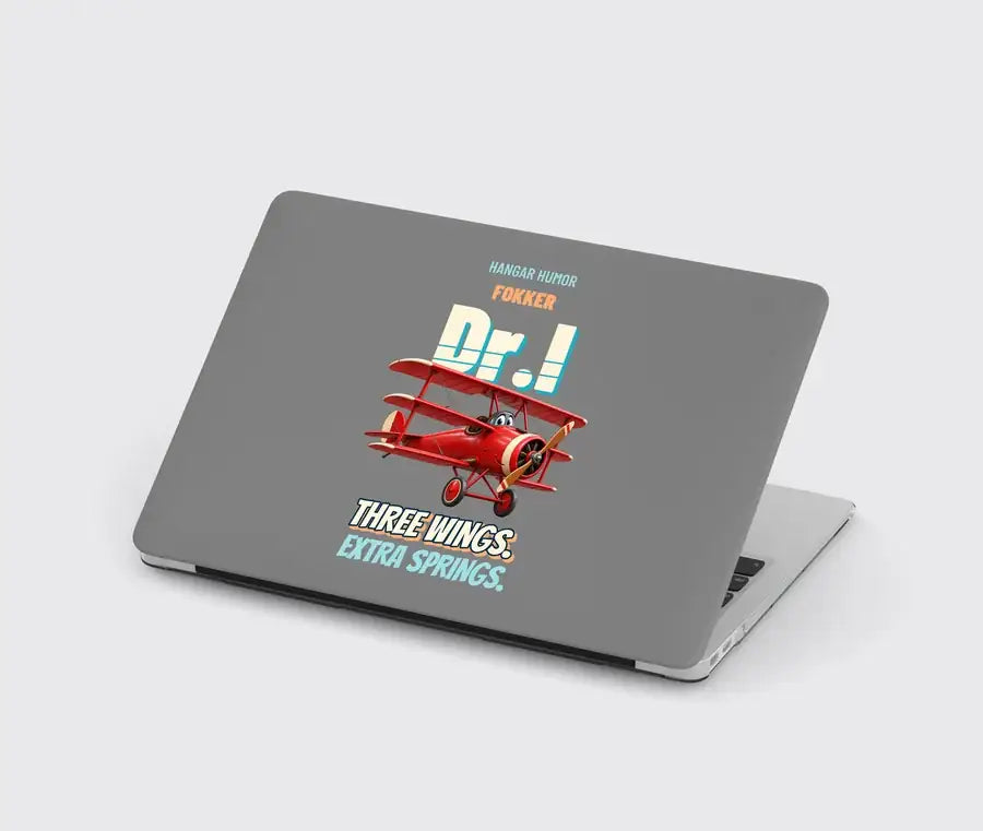 Fokker Dr.I - Three wings. Extra springs. design on gray MacBook case