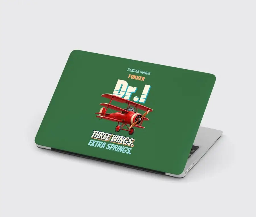 Fokker Dr.I - Three wings. Extra springs. design on green MacBook case