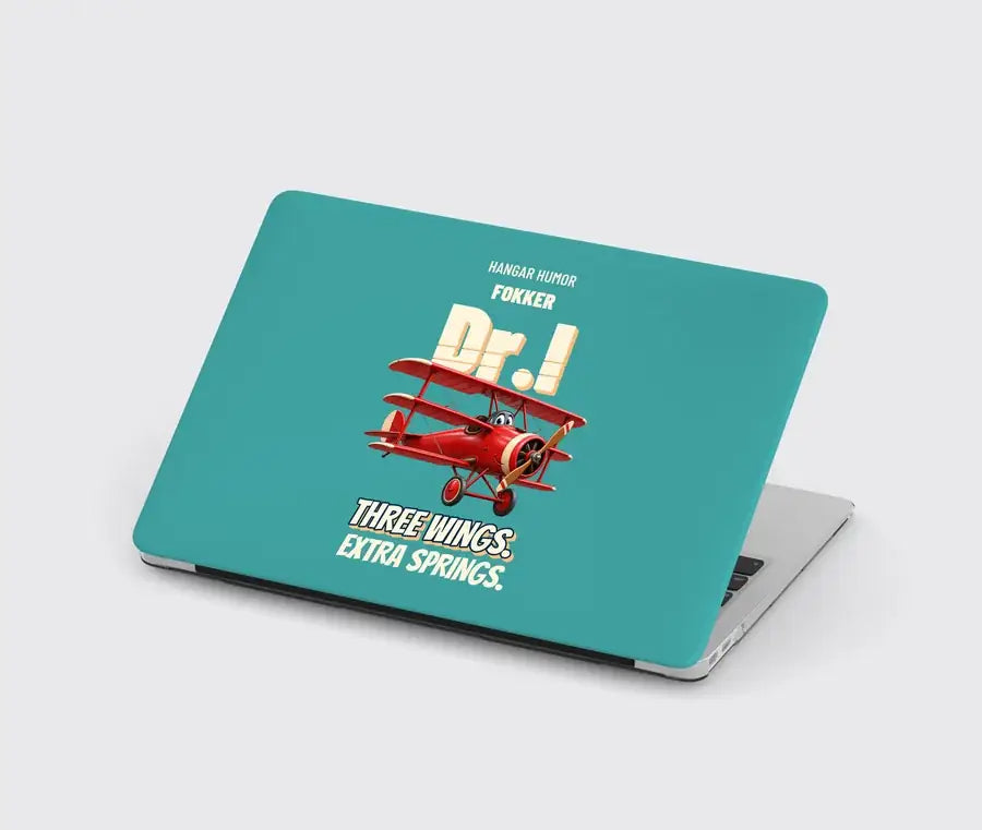 Fokker Dr.I - Three wings. Extra springs. design on turquoise MacBook case