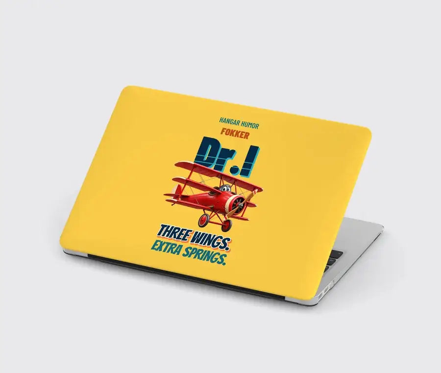 Fokker Dr.I - Three wings. Extra springs. design on yellow MacBook case