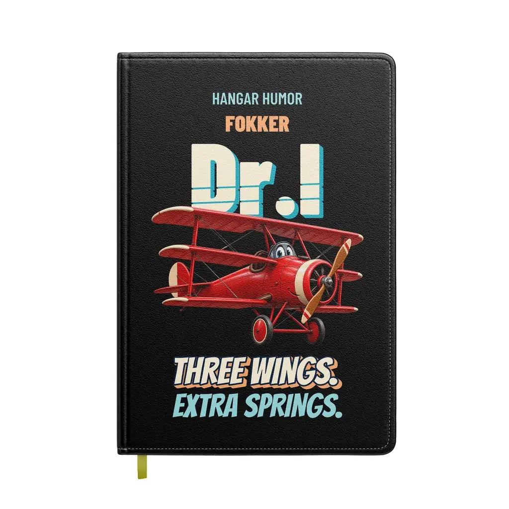 Fokker Dr.I - Three wings. Extra springs. design on black notebook