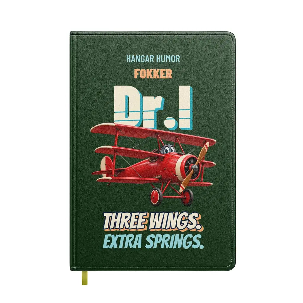 Fokker Dr.I - Three wings. Extra springs. design on dark green notebook