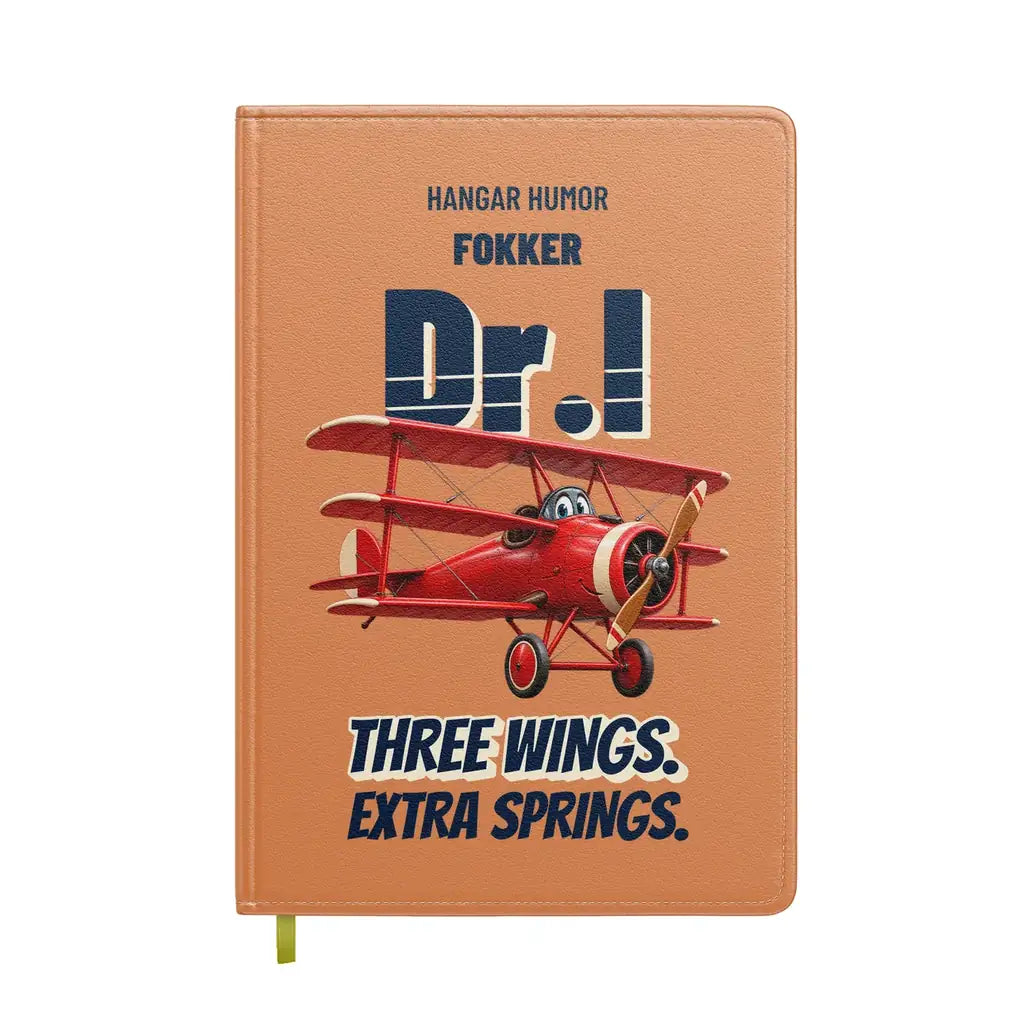 Fokker Dr.I - Three wings. Extra springs. design on orange notebook