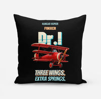 Thumbnail for Fokker Dr.I - Three wings. Extra springs. design on black pillow