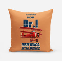 Thumbnail for Fokker Dr.I - Three wings. Extra springs. design on orange pillow