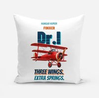 Thumbnail for Fokker Dr.I - Three wings. Extra springs. design on white pillow