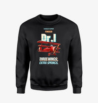 Thumbnail for Fokker Dr.I - Three wings. Extra springs. design on black sweatshirt