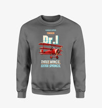Thumbnail for Fokker Dr.I - Three wings. Extra springs. design on gray sweatshirt