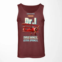 Thumbnail for Fokker Dr.I - Three wings. Extra springs. design on dark red tank top