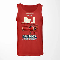 Thumbnail for Fokker Dr.I - Three wings. Extra springs. design on red tank top