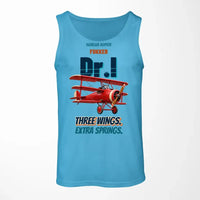 Thumbnail for Fokker Dr.I - Three wings. Extra springs. design on sky blue tank top