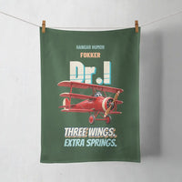 Thumbnail for Fokker Dr.I - Three wings. Extra springs. design on dark green towel