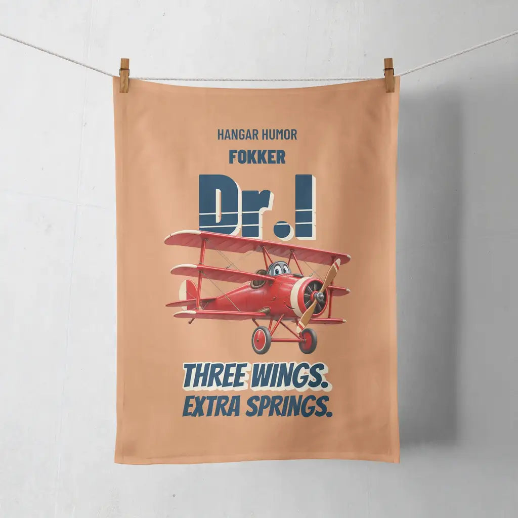 Fokker Dr.I - Three wings. Extra springs. design on orange towel