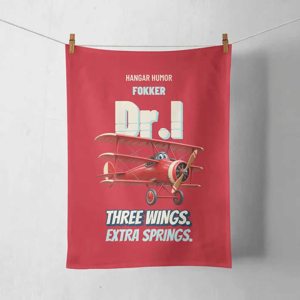 Fokker Dr.I - Three wings. Extra springs. design on red towel