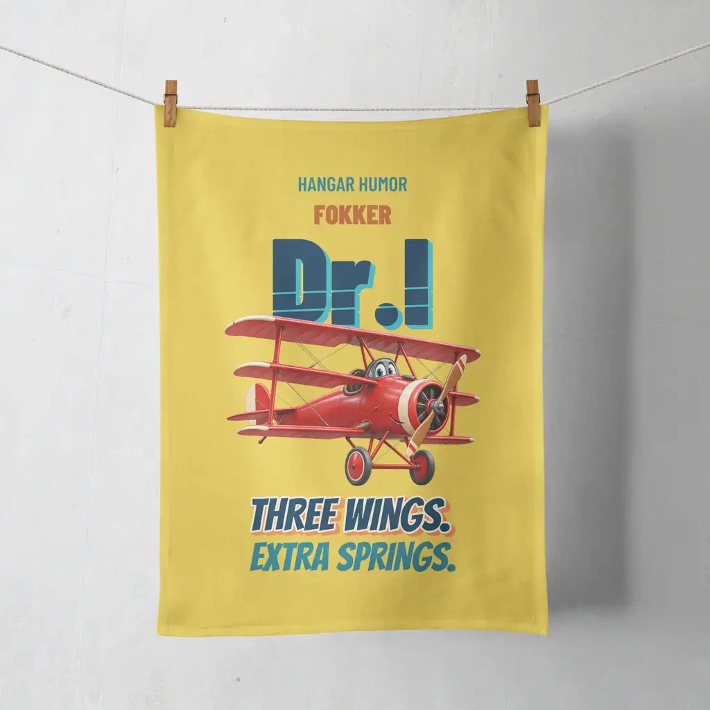 Fokker Dr.I - Three wings. Extra springs. design on yellow towel