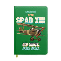 Thumbnail for SPAD XIII - Old wings. Fresh grins. design on green notebook