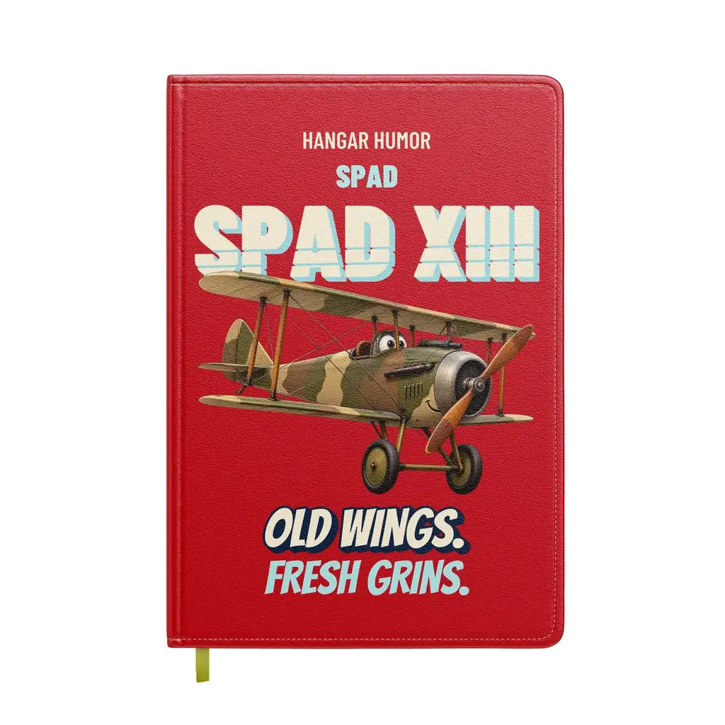 SPAD XIII - Old wings. Fresh grins. design on red notebook