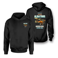 Thumbnail for Albatros D.Va - Wooden soul. Playful roll. - Double-Side Hoodie design on black double side hoodie