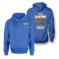 Thumbnail for Albatros D.Va - Wooden soul. Playful roll. - Double-Side Hoodie design on blue double side hoodie