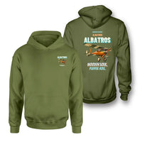Thumbnail for Albatros D.Va - Wooden soul. Playful roll. - Double-Side Hoodie design on green army double side hoodie