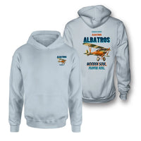 Thumbnail for Albatros D.Va - Wooden soul. Playful roll. - Double-Side Hoodie design on light blue double side hoodie