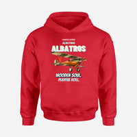 Thumbnail for Albatros D.Va - Wooden soul. Playful roll. design on red hoodie single side