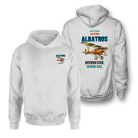 Thumbnail for Albatros D.Va - Wooden soul. Playful roll. - Double-Side Hoodie design on white double side hoodie
